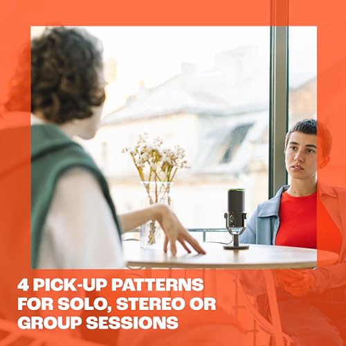 JBL, Microfone Com Fio, Quantum Stream Studio, Com Luzes RGB - Preto