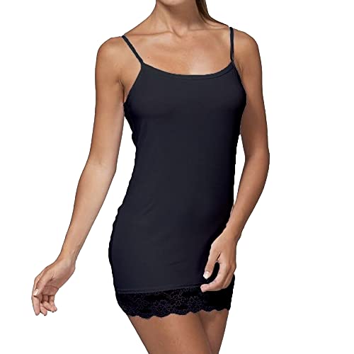 JADEA - Camiciola Spalla Stretta Donna 4327, Nero, L