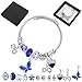 VICTLOV Silver Plated Charm friendship Bracelets for girls,Stainless Steel Bangle bracelets with jewelry box, Adjustable Girls Women Jewelry Suitable for holiday party gifts