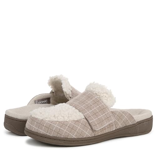 Image of Vionic Women's Gemma Mule Slipper - Comfortable Spa House Slippers that Include Three-Zone Comfort with Orthotic Insole Arch Support, Soft House Shoes for Ladies