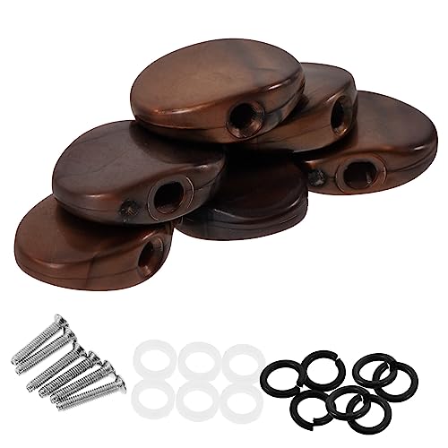 Holibanna 6pcs Electric Acoustic Guitar Tuning Peg Handles Replacement Knobs with Mounting Screws Durable and Easy to Install for Various Electric Guitars