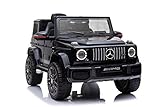 elektroautos 2019 LxBxH in cm 105 x 68 x 53 Kaufexpress Mercedes Benz G63 AMG Jeep SUV Geländewagen Kinderfahrzeug Kinderauto Elektroauto Fernbedienung MP3 Anschluss in Schwarz