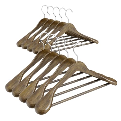 ABHENG Perchero de Madera Conjunto de 10