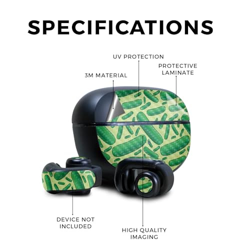 Image of Carbon Fiber Skin Compatible with Bose Ultra Open Earbuds - Pickles - Premium 3M Vinyl Protective Wrap Decal Cover - Easy to Apply | Crafted in The USA by MightySkins
