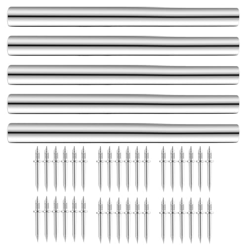 jojofuny Clous à Double Tête Fixation Solide et Sécurisée pour Plinthes Galvanisé, Résistance la Rouille 505 Pièces avec 5 Outils Manchons pour de Décoration Intérieure