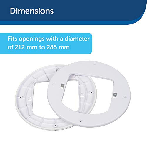 PetSafe Installation Adaptor for Microchip & Manual-Locking Cat Flap - Versatile, Energy Efficient, Easy Installation - White
