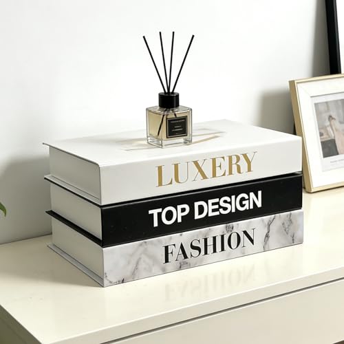 3Pcs Decorative Books for Coffee Table Room Decor Aesthetic