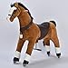 Ufree Large Mechanical Rocking Horse Toy, Ride on Bounce up and Down and Move, 44 inch for Children 6 to Adult (Black Mane and Tail)