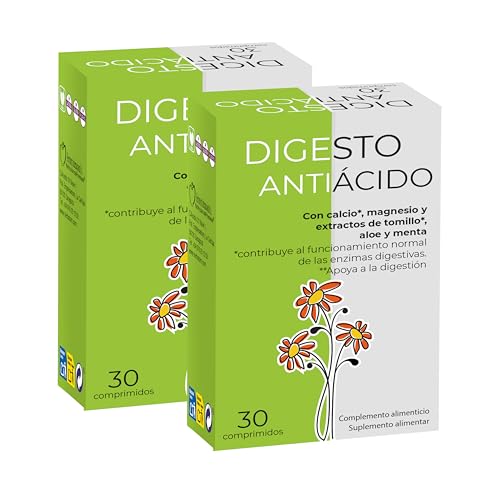 Pack 2 Digesto Antiácido 60 comprimidos Nutrición DePremium - antiacidos estomago con calcio,...