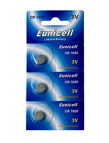 Eunicell Lot de 3 piles bouton au lithium CR1025 3 V (1 carte blistercard a 3 piles) Cover