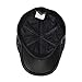 VOBOOM Lambskin Leather Ivy Newsboy Caps 6 Panel Cabbie Beret Hat (7 1/2, Black)