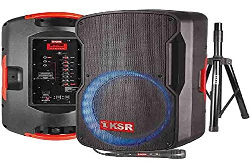 Bocinas, Electronics Kaiser BAFLE 15” DE 25,000 W PMPO con KSR-Link Y MICRÓFONO ALÁMBRICO, MSA-7515CL