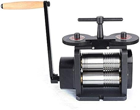 Commercial 85mm Rolling Mill Machine Rollers Metal Sheet Wire Flat Jewelry Press Tool DIY Repair Manual Combination Black