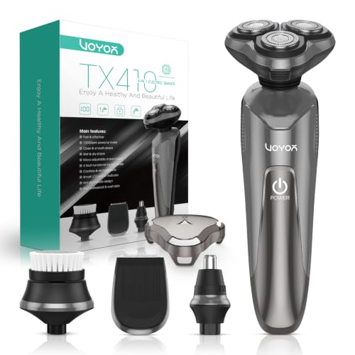 Image of VOYOR Electric Razor for Men Wet & Dry, 3D Rotary Electric Shavers Men Grey