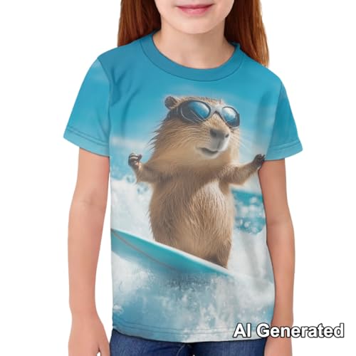Image of Xhuibop Kids T Shirts for Boys Size 3-16 Girls Short Sleeve Sportswear Active Tops