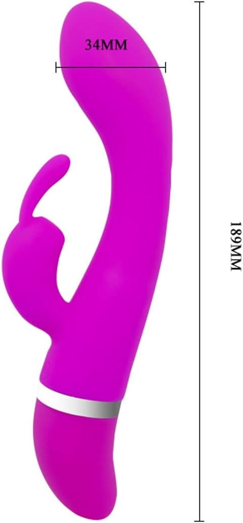 Diagram showing the dimensions of the Pretty Love Freda Vibrator, with a length of 189mm and a width of 34mm.