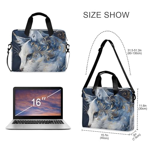 ALAZA Funda para portátil gato azul y blanco 13-15.6 pulg miniatura 4