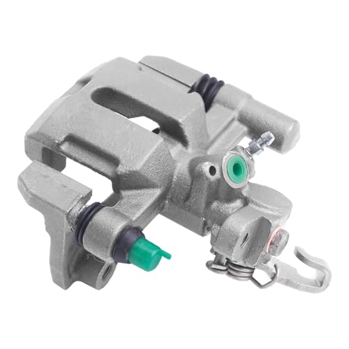 Image of Detroit Axle - Rear Right Brake Caliper for Ford 1991-1996 Escort | Mercury Tracer 1990-1993 Mazda 323 1990-1994 Protege, Passenger Side Disc Brake Caliper with Bracket Replacement