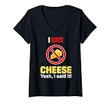 Photo Gallery maglietta antiformaggio i hate cheese funny don t like cheese maglietta con collo a v Photo Gallery maglietta antiformaggio i hate cheese funny don t like cheese maglietta con collo a v