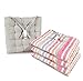 Cojines Acolchados para Silla - Cojines para Jardín, Comedor, Cocina - Cojines de Cuadros Gris y Rosa - 37 x 37 x 5 CM - 4 UDS