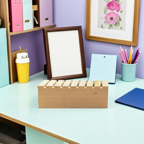 Boîte de rangement pour câbles résistante avec support téléphone