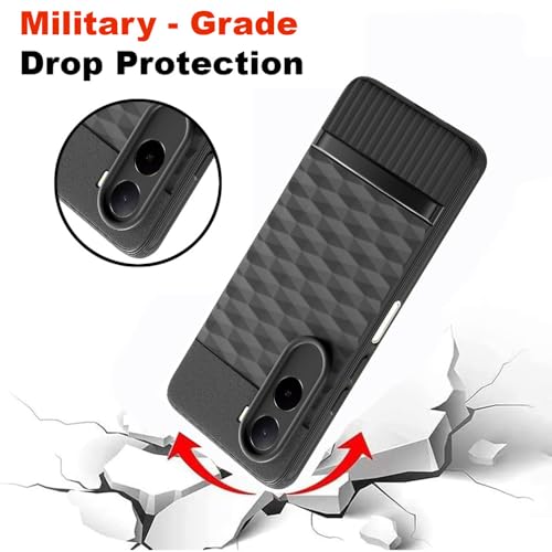 Image of Shockproof Case Compatible with Poco C85x 5G / Mi Redmi A7 Pro 5G | Full Camera Protection | TPU Flexible Back Cover for Poco C85x 5G / Mi Redmi A7 Pro 5G (Matte Black)