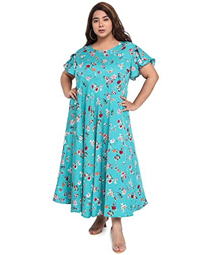 Image of OOMPH! Women's Western & Fusion wear Crepe A-Line Maxi Dress - mdfoil