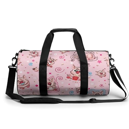 Sac de sport Cochon Mignon de 45cm pour gym, voyage et camping avec bandoulière