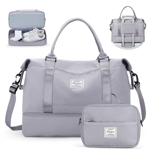 Travel Duffel Bag with Shoes Compartment, Shoulder Weekender Overnight Bag for Women,Travel Tote Bag Sports Gym Bag with Toiletry Bag Travel Duffel Bag with Shoes Compartment, Shoulder Weekender Overnight Bag for Women,Travel Tote Bag Sports Gym Bag with Toiletry Bag