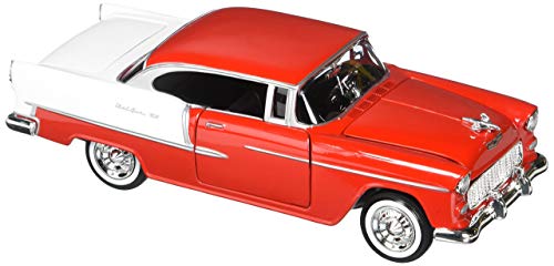 Modelo a escala 1:24 Chevy Bel Air 1955 rojo miniatura 3