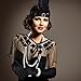 ELECLAND 10 Pieces 1920s Flapper Great Gatsby Accessories Set Fashion Roaring 20's Theme Set with Headband Headpiece Long Black Gloves Necklace Earrings for Women (Black)
