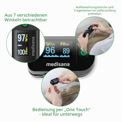 Medisana PM 100 Pulsoximeter, Fingeroximeter zur Messung von Puls & SpO2 – Ansicht 5