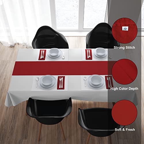 Encasa XO Table Runner 13x120 in Long, Deep Red, 32x304 cm - Image 4