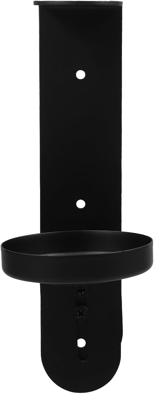 KOMBIUDA Mounted Soap Bottle Holder Wall Rack, Stainless Steel Shower Gel Dispenser Bracket, Black Single-Unit Pump Bottle Wall Mount for Bathroom Shower Accessories