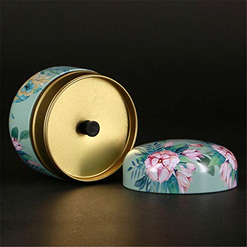 DIYARTS Mini Lata de Té con Tapa - Metal Doble Tapa Contenedor de Almacenamiento de Té Frascos para Café Portátil Lata… - Imagen 4