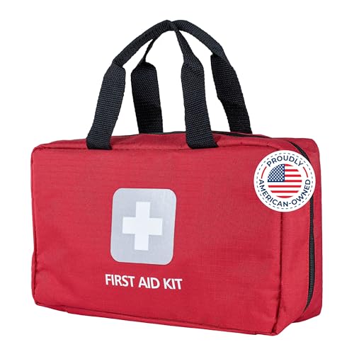 Thrive Home Essentials First Aid Kit (291 Pieces) - First Aid Bag with Multi-Sized Bandage, Gauze,...