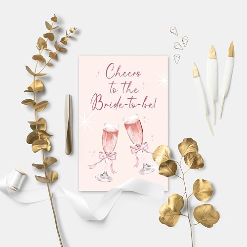Image of Sweet Bridal Shower Card for Bride to Be, Funny Wedding Congratulations Card, Bachelorette Gifts, Cute Greeting Card for Friends Women Her