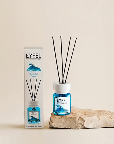 Ocean Reed Diffuser Set for Bathroom Home Fragrances - Home Décor | |05 fl oz Oil Diffuser Sticks | EYFEL
