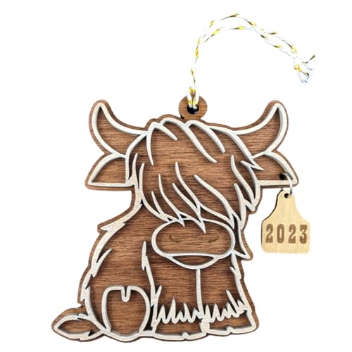 2023 Highland Cow Handmade Christmas Ornament Amazon.ca Handmade