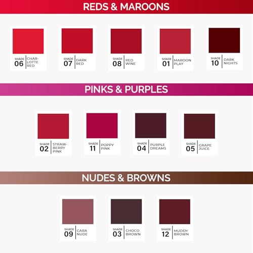 Image of Glam21 Loaded Lips Matte Lip Liner For Clean Contoured Lip | Creamy, Easy Slide Formula | Renders Perfect Pout & Long-Lasting | Waterproof | Transfer-Proof Matte Finish | One-Stroke Color Application | Non-Drying | Shade - 06 Charlotte Red
