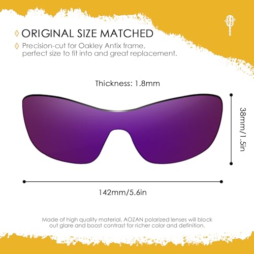 Image of ANSI Z87.1 Replacement Lenses for Oakley Batwolf OO9101 Sunglasses