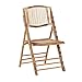 Beliani - Lot de 4 Chaises Pliantes - Trentor - en Bambou et Rotin, Marron