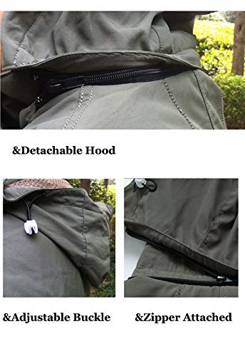 Flygo Mens Outdoor Utility Hooded Windproof Military Jacket Windbreaker4