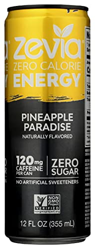 Zevia Zero Calorie Energy Drink, Pineapple Paradise