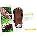 GOOHOCHY Golf Bag Reusable Ball Holder Portable Tee Holder Cowhide Ball Bag Compact Storage for Daily Use Random Color