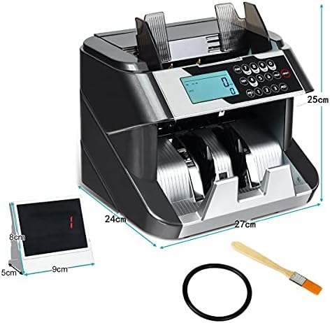 GiantexUK 1000 PCS/min Banknote Counter, Counterfeit Money Detector with LED Display, Cash Bill Currency Counting Machine for Bank, Office, School and Shop