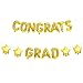 Graduation Decorations Class of 2026 Gold Foil 16 Inch Congrats Grad Letter Balloons Banner Wall Backdrop Classroom Home Decor Graduate Grad Signs Graduation Party Favors Supplies Senior 2026 Sign