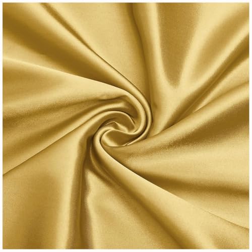Satin au mètre jaune tissu à coudre 1,50m pour vêtement mode et artisanat