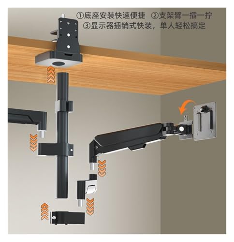 Support de moniteur double écran 17-32" rabattable et réglable noir