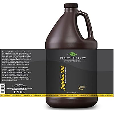 Plant Therapy Jojoba Golden Carrier Oil 1 Gallon 100% Pure, Cold-Pressed, Natural and GMO-Free Moisturizer and Carrier Oil for Essential Oils